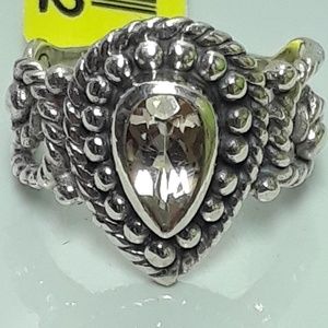 🍒Nwt! Genuine Marropino Morganite .925 Ornate 5